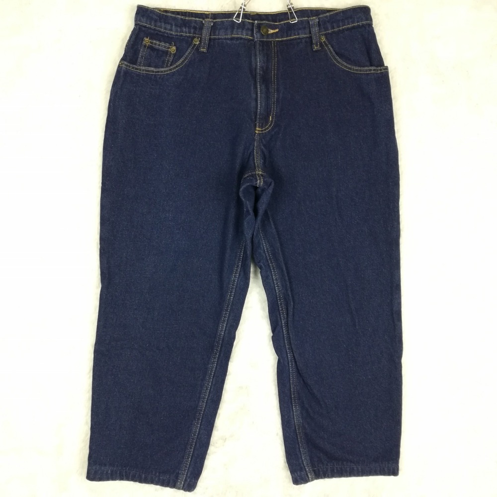 Full Blue Womens Jeans‎ Thermal Flannel Lined Straight Blue Denim Plus Short 18S